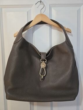 Dooney & Bourke Pebbled Leather Hobo Bag, Dark Brown, BNWOT